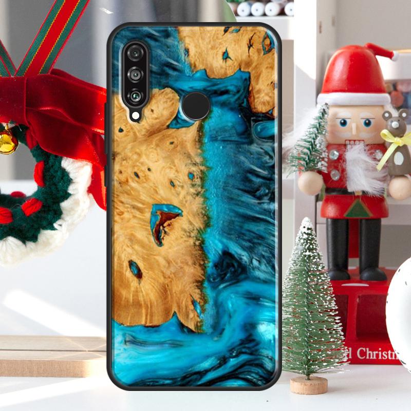 Hybrid Wood Resin For Huawei Nova 12i 11i 8i 12s Y73 Y72 Y61 Y91 Y90 Y70 Y60 9 10 SE P60 Pro P30 P40 Lite Case