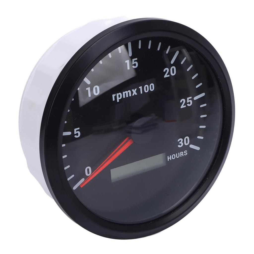 110mm 4 3 8in Tachometer 7 Color Backlight DC 9 32V 3000RPM Gauge with Hour Meter for Car Yacht RV Boat Truck Black