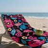 Vibrant Florals Compact Travel Beach Towel Super Absorbent Sand Resistant, Microfiber for Swimming Camping Yoga