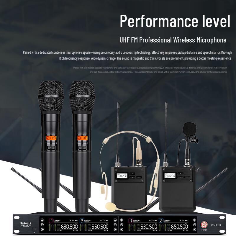 Kayoula KYL-9112T Dual Wireless Headset Microphone System (CN version)