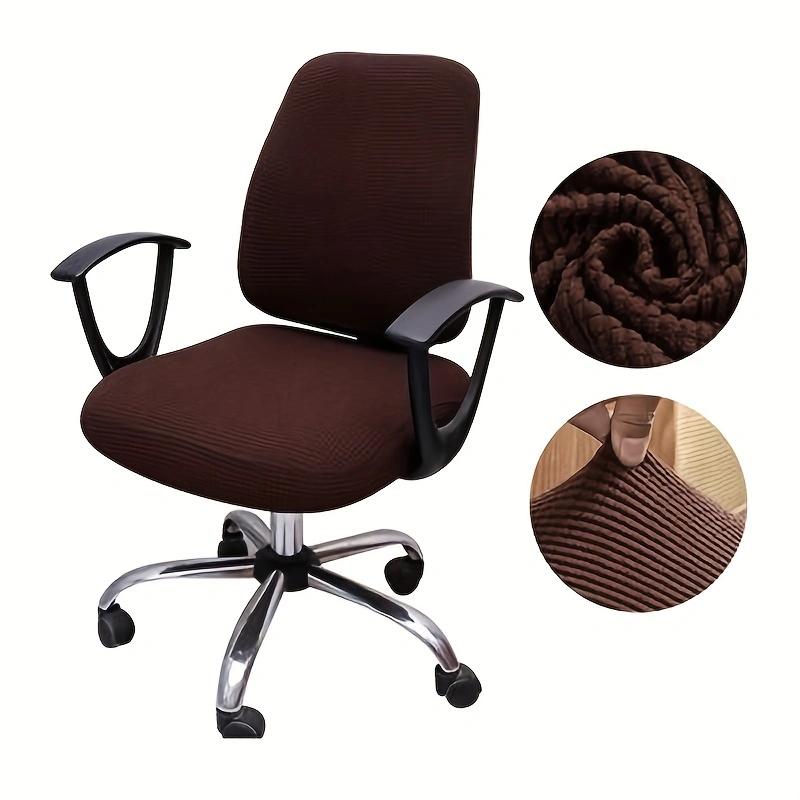 2Pcs/Set  Office Chair Cover Solid Color Stretch Jacquard Elastic Covers For Desk Computer Chair