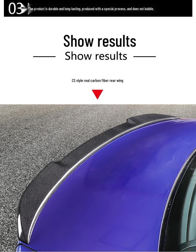 G20/G28 3 Series Carbon Fiber Rear Wing Spoiler - Punch-Free Installation