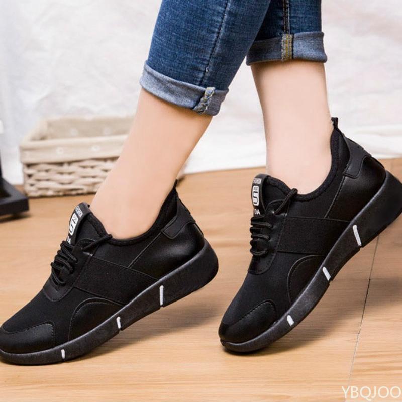 Fashion Spring new flat bottomed fashionable daily casual single shoes are comfortable simple breathable women's sports shoes
