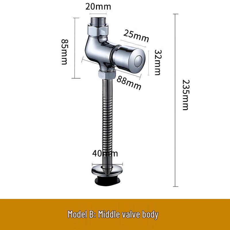 Yidashang Exposed Copper Urinal Flush Valve