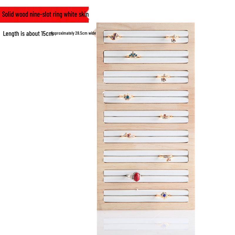 Solid Wood Jewelry Display Stand for Ornaments, Earrings, and Rings
