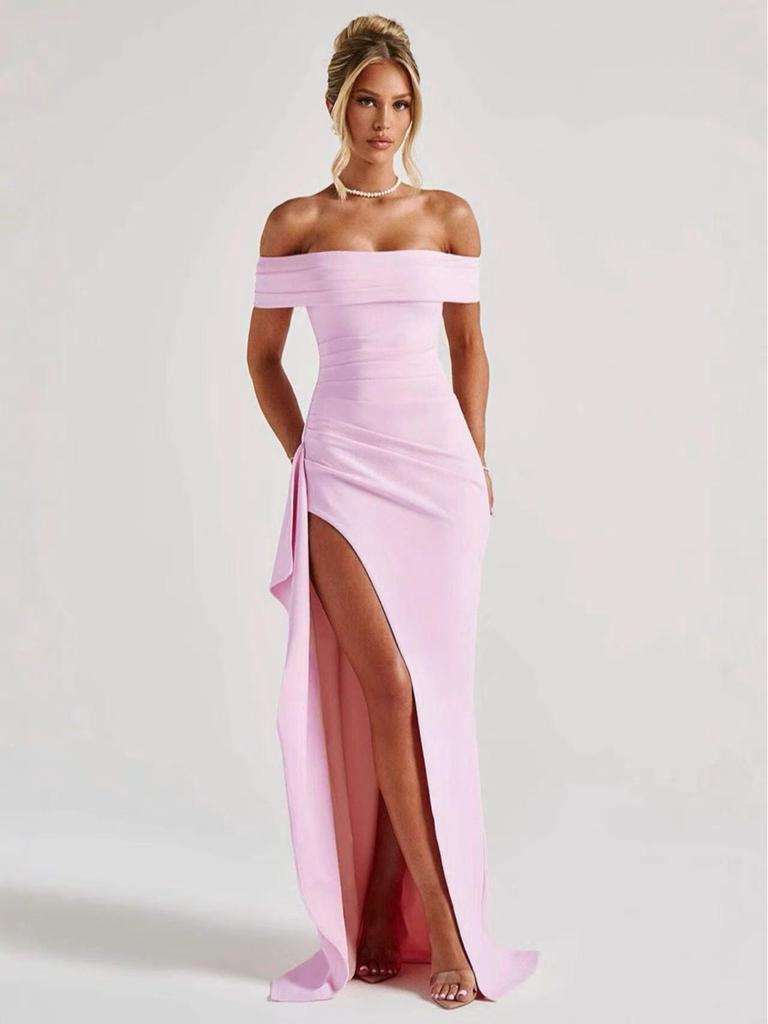 2024 Elegant Sexy Off-Shoulder Evening Dress with Slit