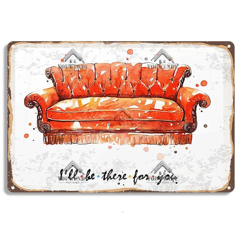 Central Perk Friends Kaffee, Vintage Metallblechschild, Dekorative Plakette, Retro Schild Cafe Küche Wohnzimmer Bar Poster, UW83