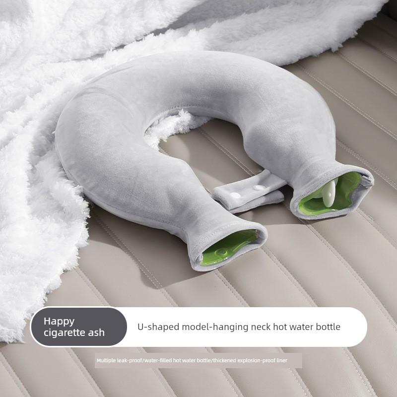 U-Shaped Hot Water Bottle, Thickened Explosion-Proof Shoulder and Neck Warmer for Office Use, Neck Protection Against Cold, Winter Hot Compress Water