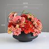 High-End Artificial Flower Arrangement with Ceramic Vase