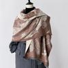 Luxury Butterfly Print Faux Cashmere Scarf: Warm, Stylish Color-Block Shawl for Women, Perfect Winter Neck Warmer