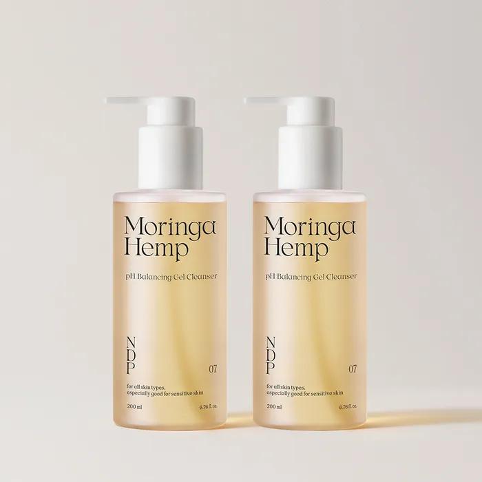 Moringa Hemp Mildly Acidic Gel Cleanser 2-Piece Set