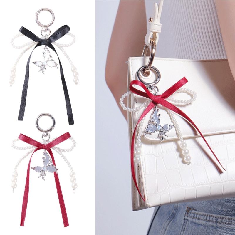 Schleifen Schlüsselanhänger Taschenanhänger für Damen Geldbörse Handtasche Rucksack Tasche Anhänger Anhänger Autoschlüsselanhänger Ästhetische Schlüsselanhänger Anhänger