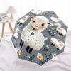 1 PC Automatic Folding Umbrella - Cute Sheep Pattern, Portable & Foldable Design with 8 Ribs, Christmas Birthday Gifts