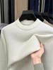 Men's Thickened Knit Sweater - Anti-Pilling Solid Color Half-High Collar Pullover for Autumn and Winter