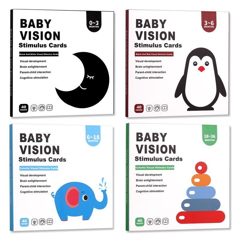 Newborn Infant Black White Visual Stimulation Flash Cards Early Educational Learning Toy