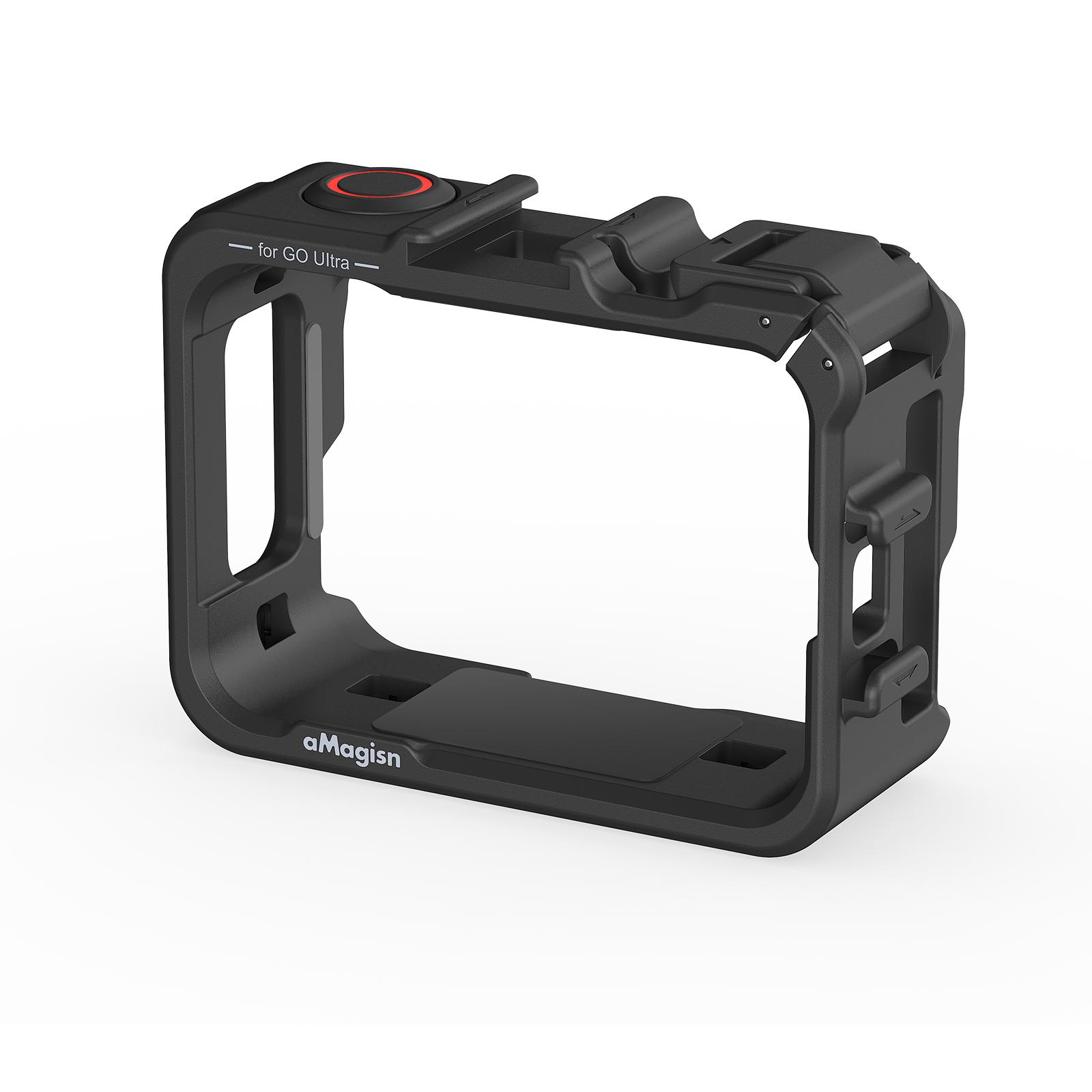 

Plastic Protective Frame Cage for Insta360 GO Ultra Accessories Cage w Cold Shoe Multifunction Expansion Mounts For Go Ultra