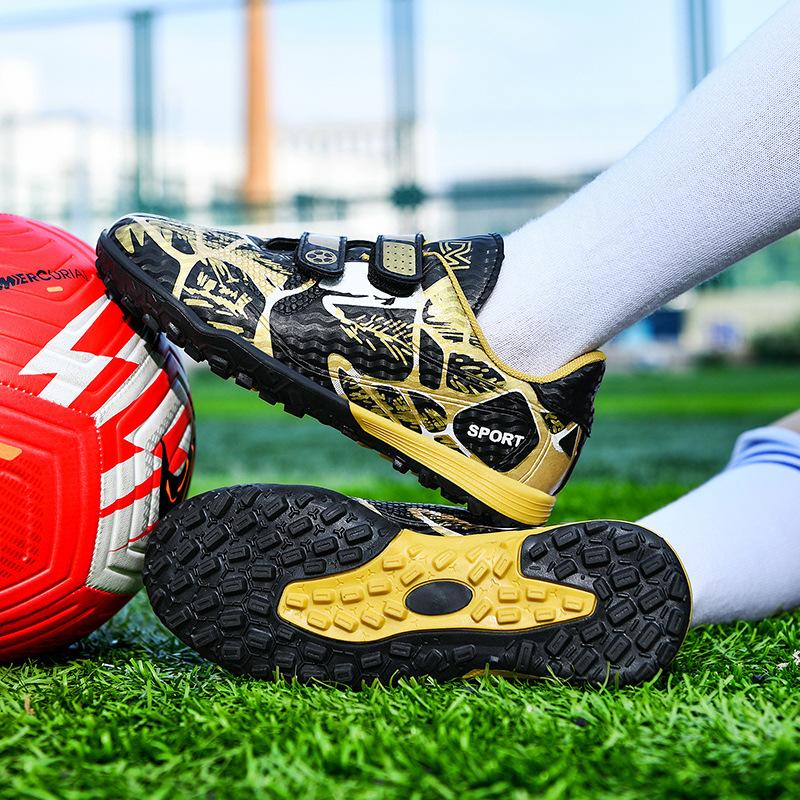 Foreign Trade Children's Football Shoes Velcro Men's and Women's Sports Football Shoes Broken Nails Student Football Game Training Shoes