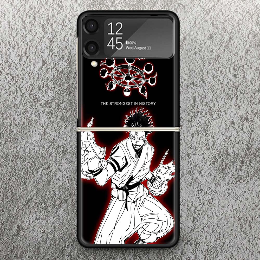 

Kaisen J-Jujutsu Art Print Case For Samsung Galaxy Z Flip 3 4 5 6 7 5G Phone Shell Flip7 Flip6 Flip5 Flip4 Flip3 Pattern Cover F Samsung Z Flip 3