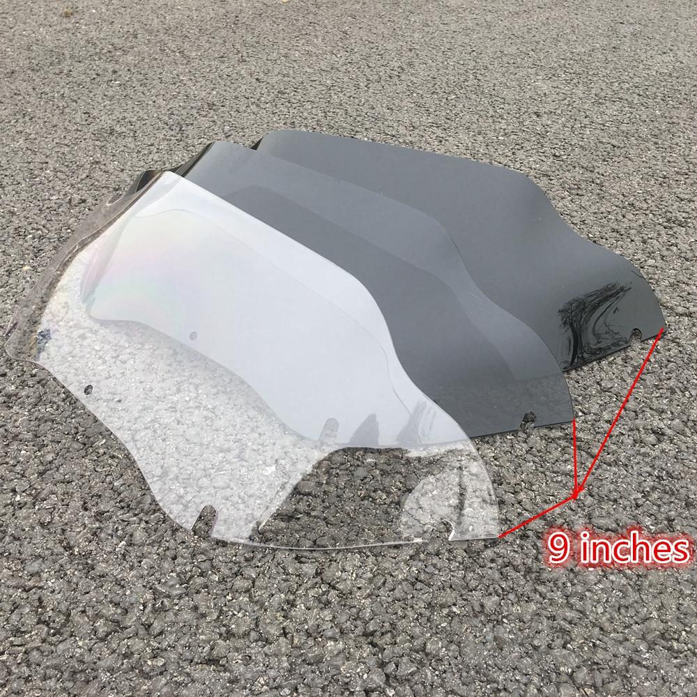 9" 9 inch Motorcycle Tint Windshield Windscreen Case for Harley Touring Road Glide FLTR 1998-2013 1999 2000 2001 2002 2003