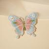 2pcs Heat Transfer Flower Patches Embroidery Design Butterfly Patches  For Clothing Accessories