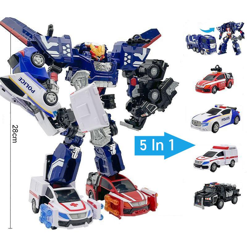 5 V 1 Carbot Safari Saver Transformace Robot na Auto Hračky Akční Figurky Penta Storm Model Deformace Auta Hračka Dárek