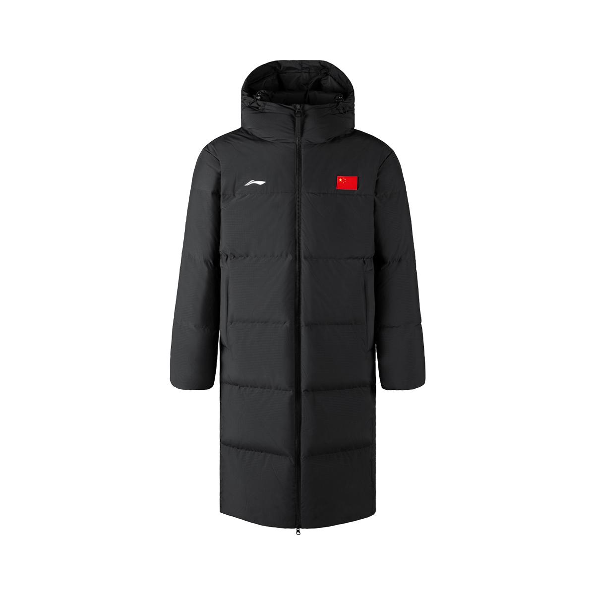 Li Ning Down Jackets Unisex Black Hooded Thickened AYMV757-1 L