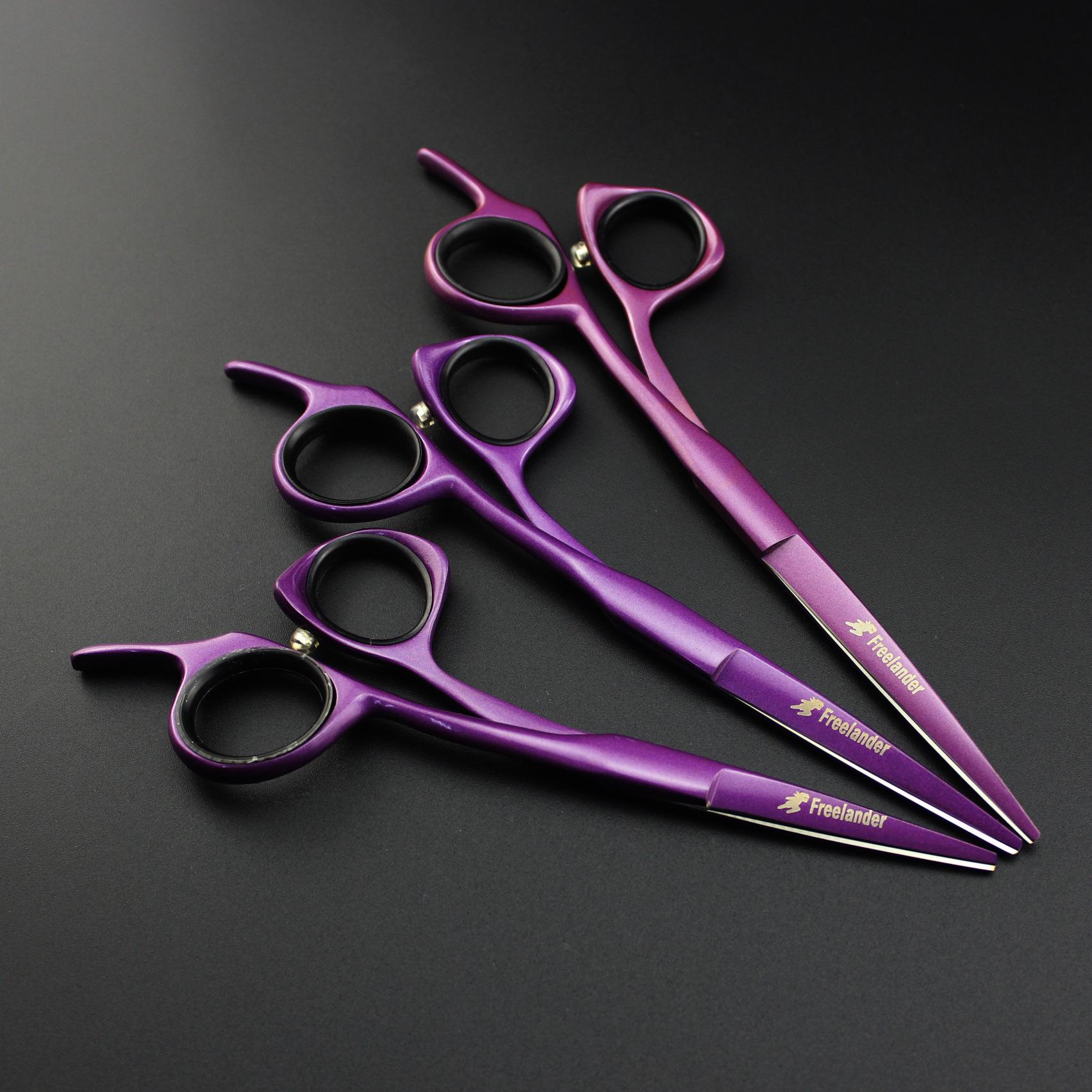 Purple, Blind Hole, Personality, Hair Scissors, Haircut Scissors, Flat Scissors, Bangs Scissors 6inch purple blind hole flat shear
