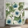 Blue Floral Shower Curtain Waterproof Fabric Decorative Bathrooms Bathroom Liner for Home Decoration in Bath Curtains from Home