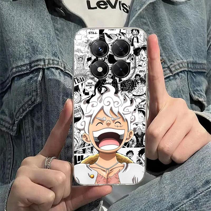 Japan O-One Piece Case For Xiaomi Redmi Note 15 14 13 12 11 Pro Plus Luffy Gear 5 Cover For Redmi 15C 15 14C 13C 12C Phone Cases