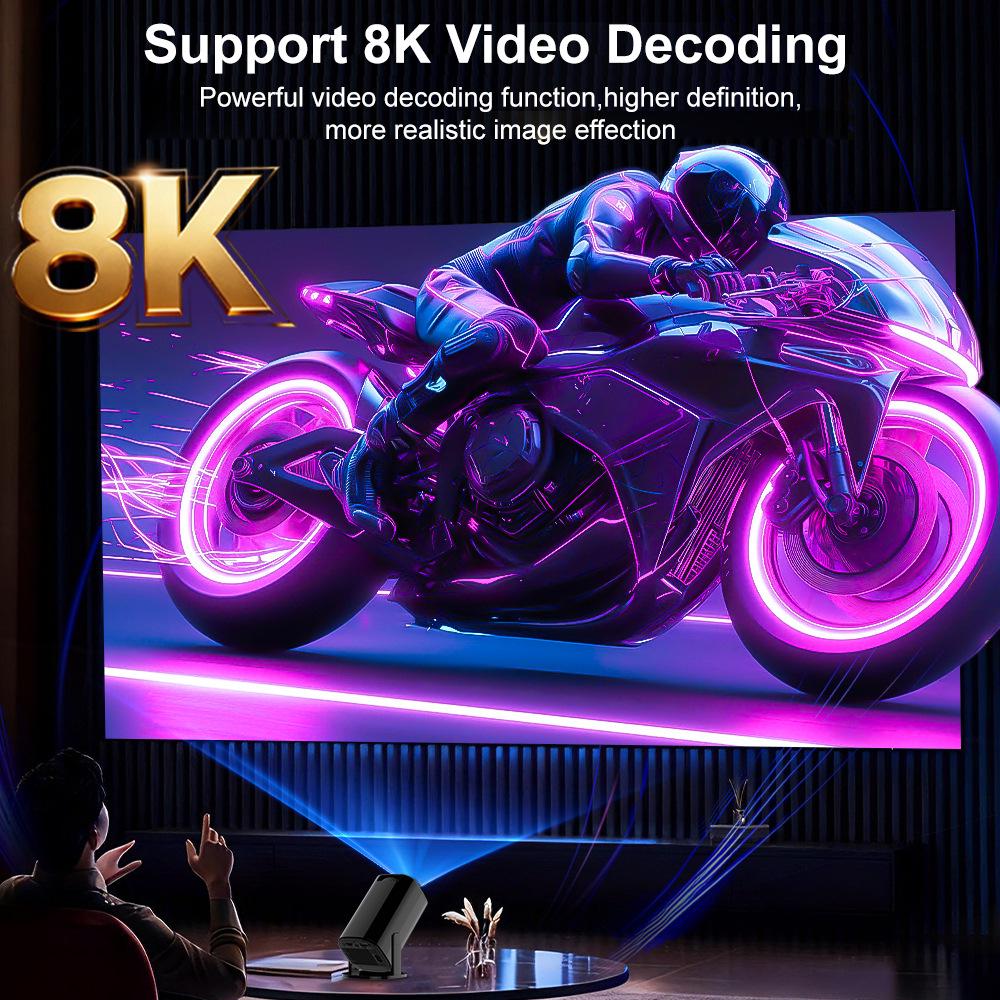 U1 Game Console 8K Android Portable Smart HD Projector with WiFi for Outdoor and Home Use