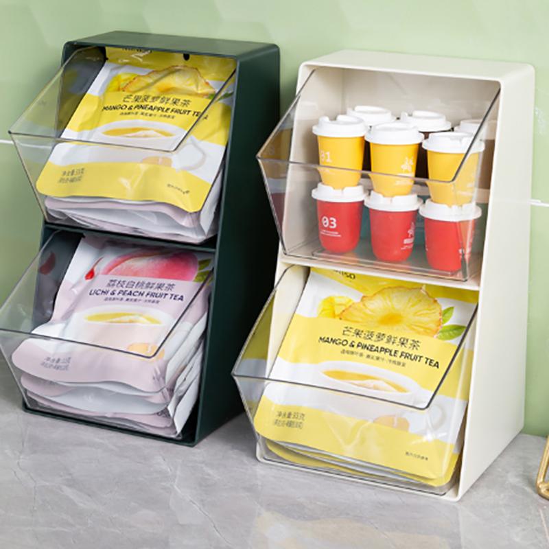 Pudełko do przechowywania kapsułek kawy Pyłoszczelny organizer na torebki kawy i herbaty Organizer na biurko Artykuły piśmiennicze Półka do przechowywania kosmetyków