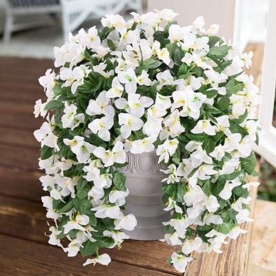 Fake Silk Artificial Flowers Plant Realistic Bougainvillea Vines for Planter Gardens Balcony Porch