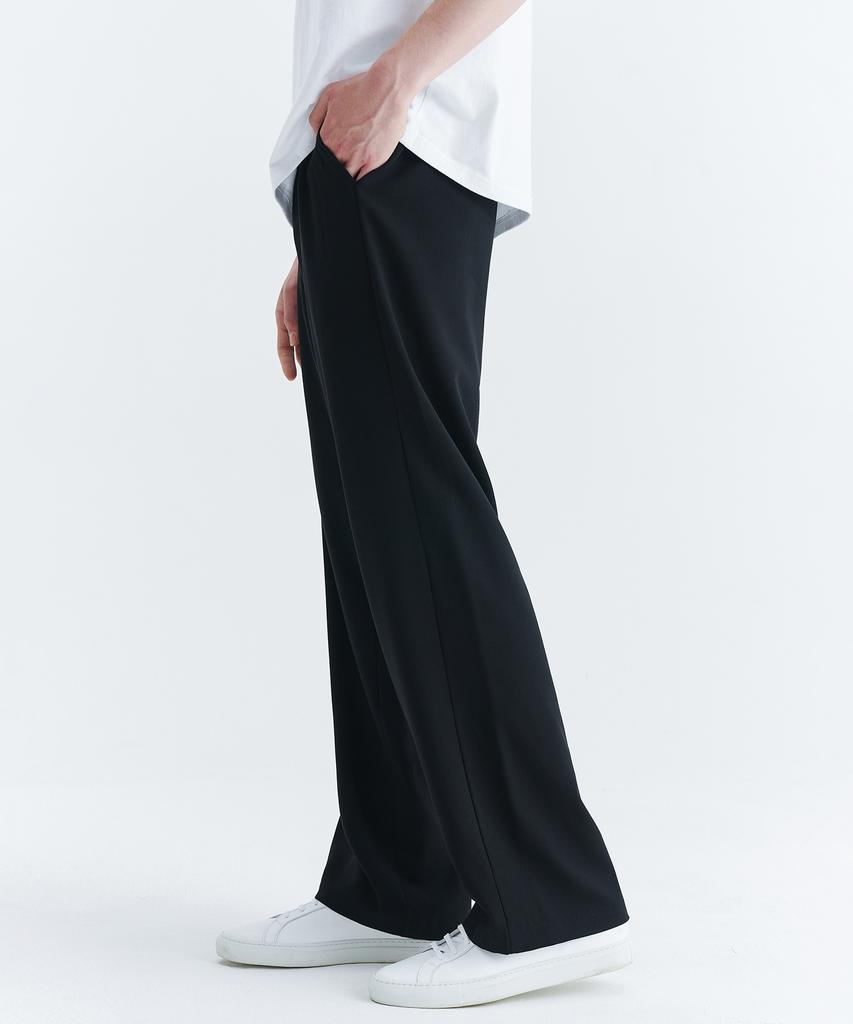 WHOLOVESART (Fleece-Lined) Unisex Semi-Wide Elastic Waist Slacks Winter 2-Pack (Type C)