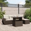 VidaXL Garden Lounge Set with Cushions 6 Pcs Brown Braided Resin 3268503