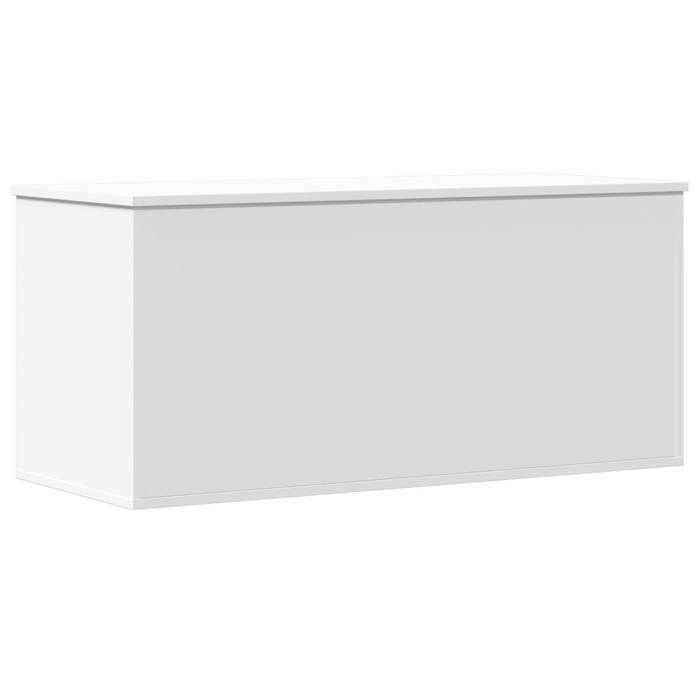 VidaXL Boîte de rangement blanc 100x42x46 cm bois d'ingénierie, boîte à couvertures, coffre de rangement, boîte de rangement 840660