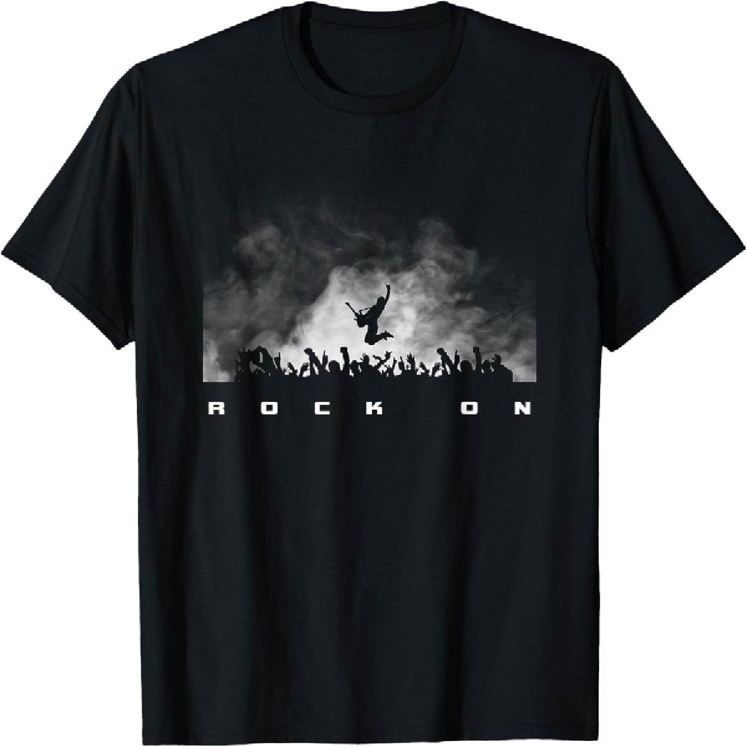 Rock On Rock and Roll Guitar Player T-Shirt XXXXXL разноцветный