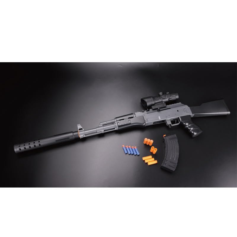 SOFT BULLET Assault for Ages 10 and No Batteries Soft Sponge Sports Shooting Toy for Indoor and Outdoor YOU&I Star, Up, Required, Bullets, Use,