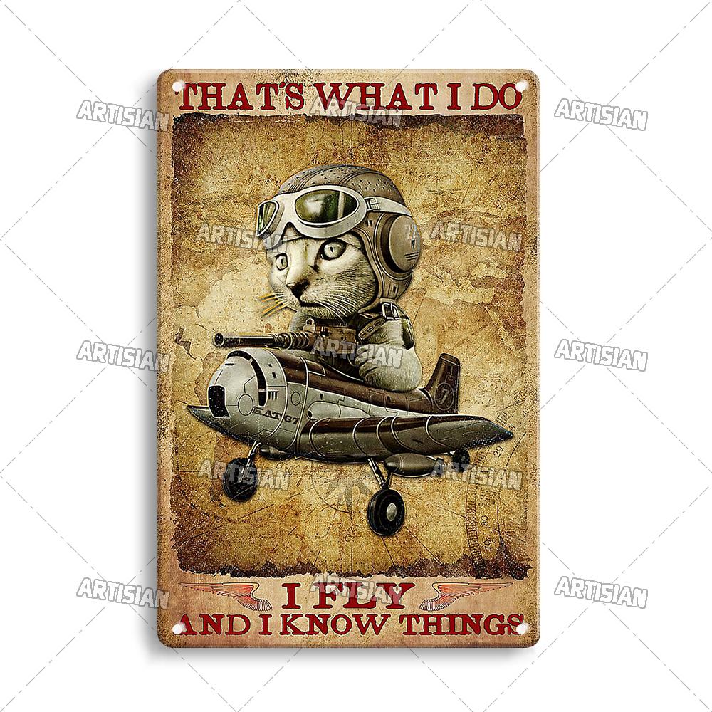 Pôster de Metal Retrô Gato Preto Artista Animal de Estimação Engraçado Vintage Decorativo Placa de Estanho Garagem Bar Pub Clube Cozinha Casa Decoração de Parede Caverna do Homem