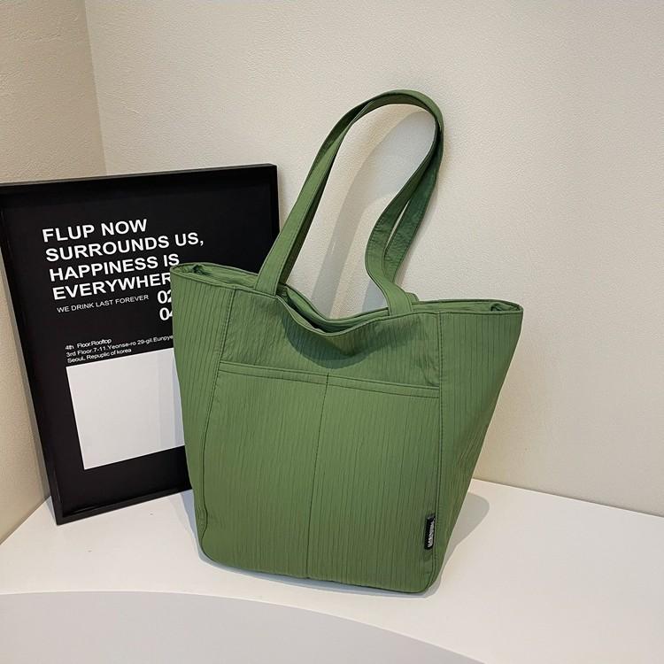 Canvas bag Lazy wind bag Women's large-capacity new versatile shoulder college student tote bag