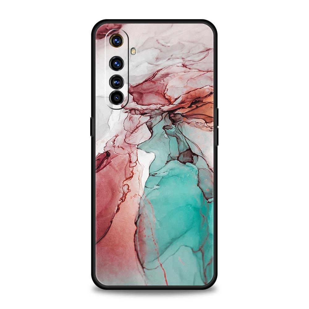 Vintage Marble Soft TPU For Realme 13 12 11 10 9 Pro Plus GT3 GT2 C21 C25 C35 C53 C55 C67 Pro 5G Phone Case Cover Fundas Capas