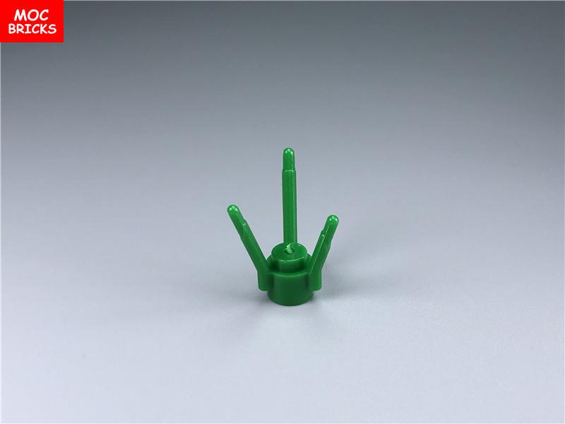 Non-Toxic 50Pcs/Lot Moc Bricks Grass Flower Stem Plants Fit With 3741 Action Figure Model Educational Building Blocks Toys Kids Gifts