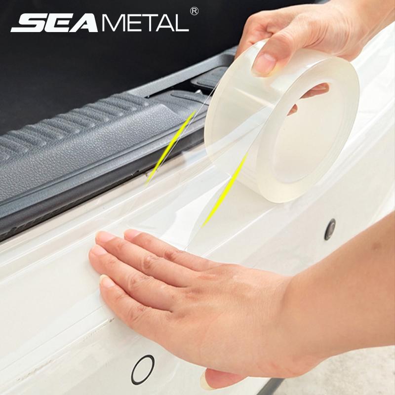 SEAMETAL Transparent Sticker Car Door Edge Protector Door Sill Anti-collision Strip Car Protective Film for Styling Mouldings Interior Mirrors 6
