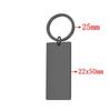 10Pcs/Lot Strip Blank Mirror Polished Stainless Steel Keychain For DIY Custom Women's Men's Keychain