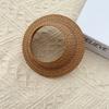Elegant Woven Doll Accessory 17Cm Open Top Summer Hat Portable For Fashionable Outfit Pairing
