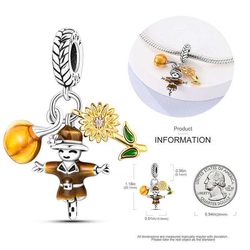 Copper Fashion Squirrel Squirrel Maple Leaf Charms Beads For 3Mm Bracelet Diy Fine Jewelry Gift Making
