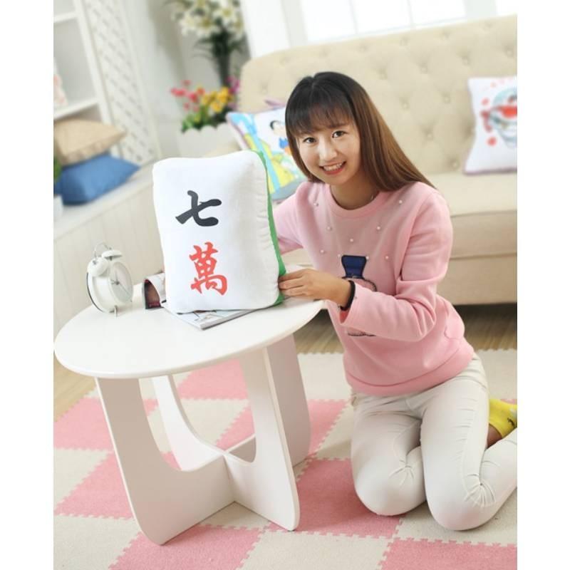 Simulation Plush Mahjong Toys Stuffed Dolls Bedroom Decorations Kids Cute Gift