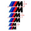 6 Stück Hochtemperatur-Bremssattel-Aufkleber für BMW M-Sport E46 E90 F30 G20 F10 X3 X5 X6 Hitzebeständiges Tuning-Dekor Schwarz Weiß