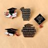 Creative Graduation Gift Metal Enamel Brooch Clip Fashion Book Hat Flower Badge Men Women Clothing Pin Fashion Jewelry Accessori