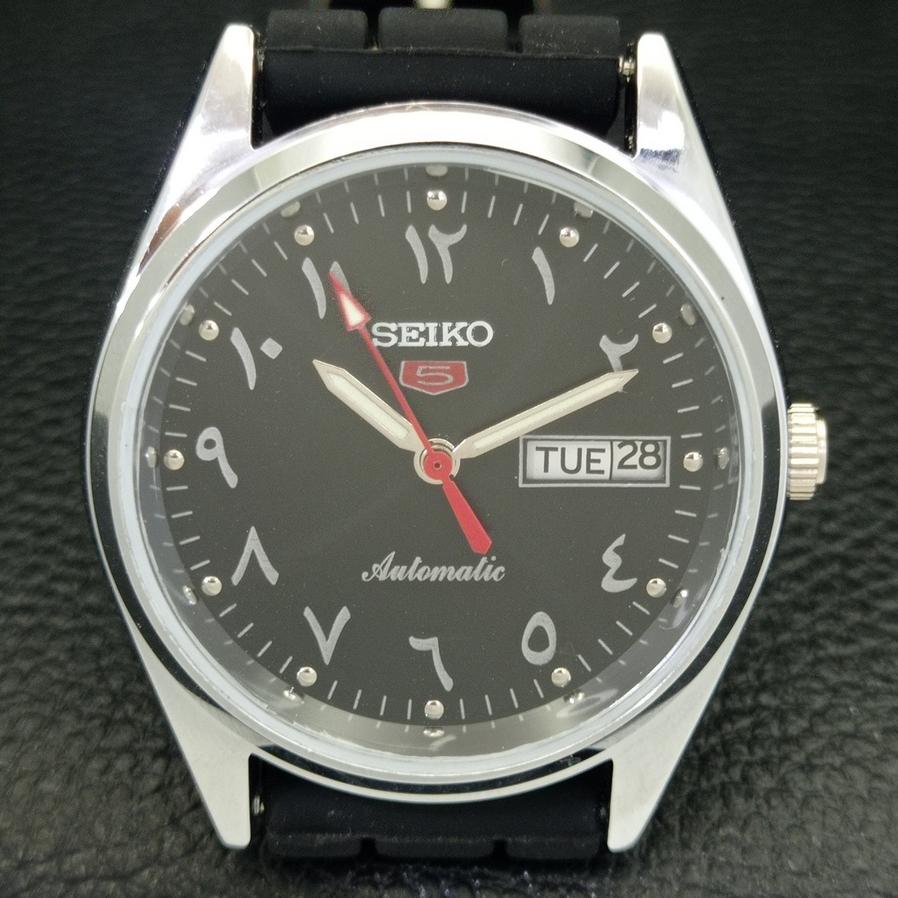 REFURBISHED MENS SEIKO 5 AUTOMATIC 6309A JAPAN ARABIC BLACK DIAL WATCH a427340-2 QRL-a427340