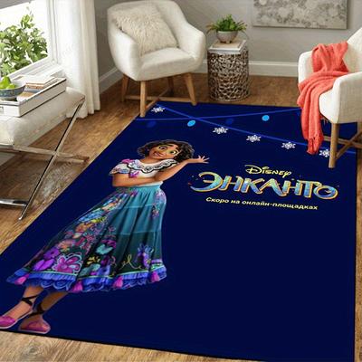1pc Disney Encanto Pattern Carpet Area Rug Non-slip Carpet Hand Washable Floor Mat Suitable For Living Room Bedroom Home Decor